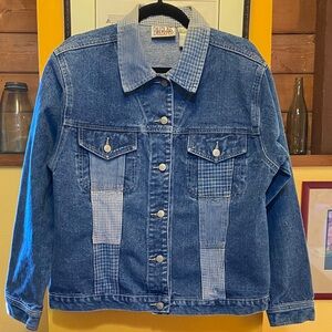 Vintage BILL BLASS Jeans Denim Patchwork Jacket